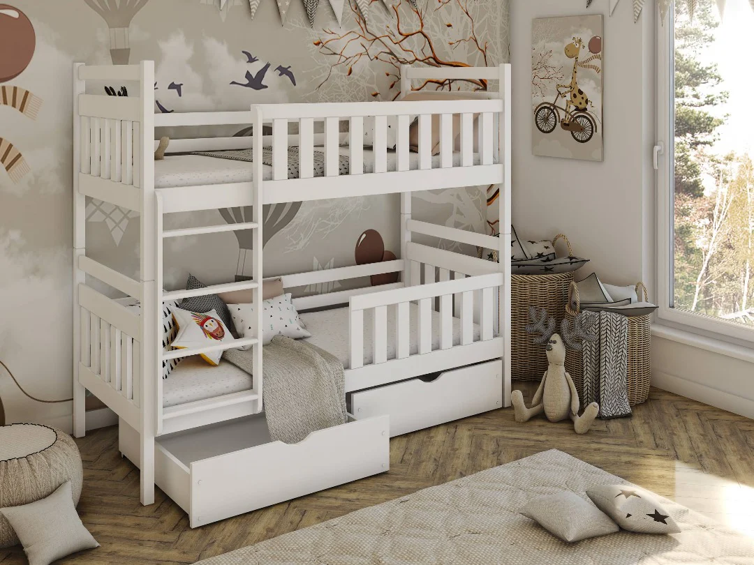 Wooden Bunk Bed Monika with Storage - Image 4