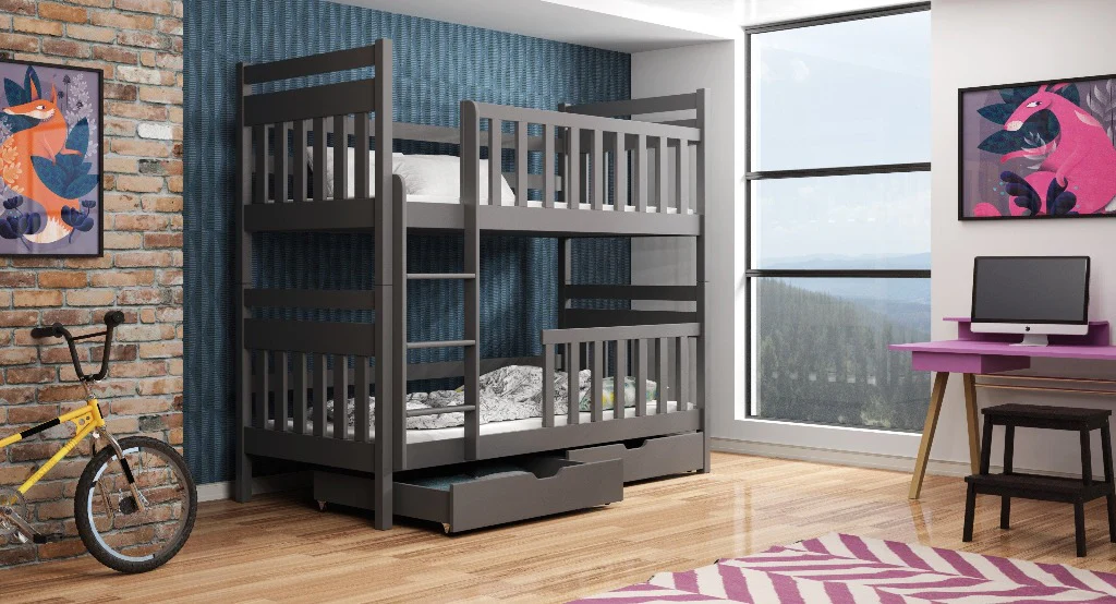Wooden Bunk Bed Monika with Storage - Image 8