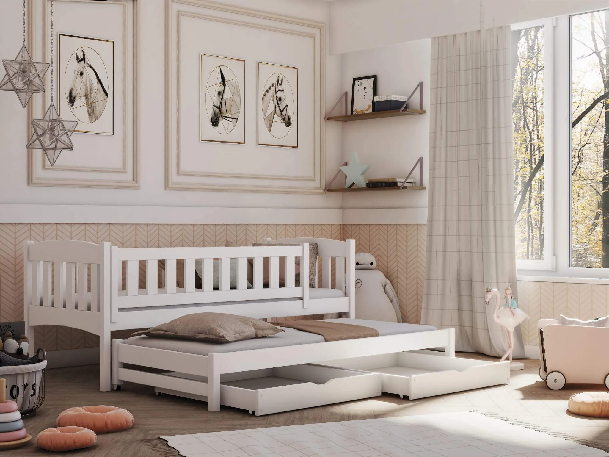Amelka Double Bed with Trundle - Image 2