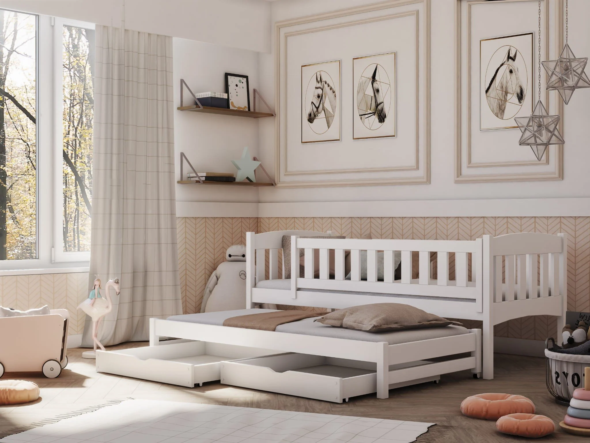 Amelka Double Bed with Trundle - Image 3
