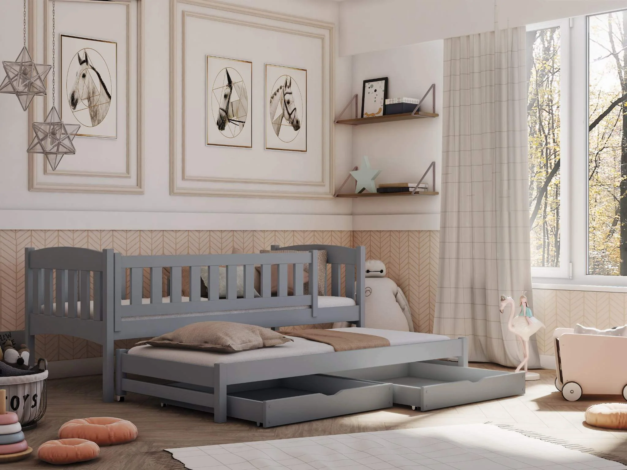 Amelka Double Bed with Trundle - Image 5