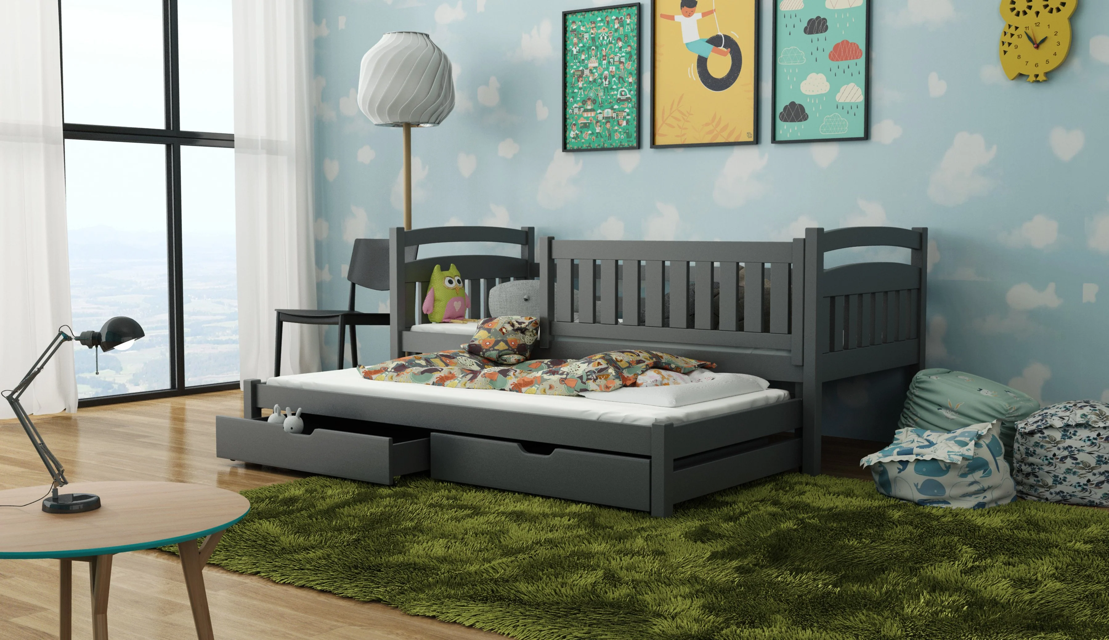 Galaxy Bed with Trundle and Storage - Image 7