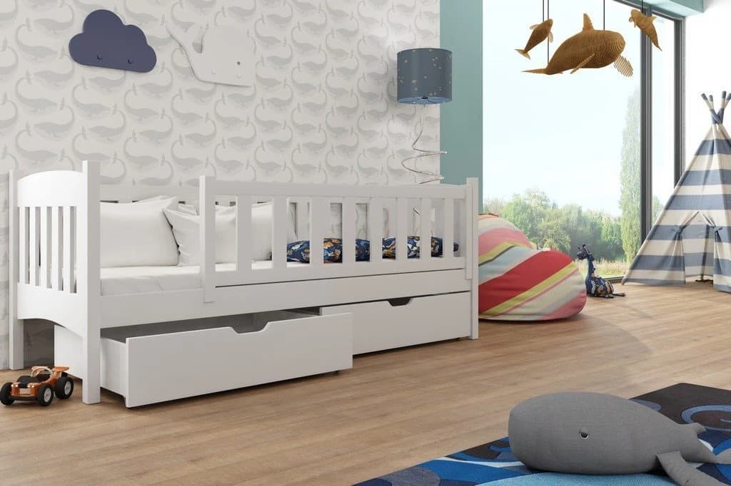 Wooden Single Bed Gucio with Storage - Image 4