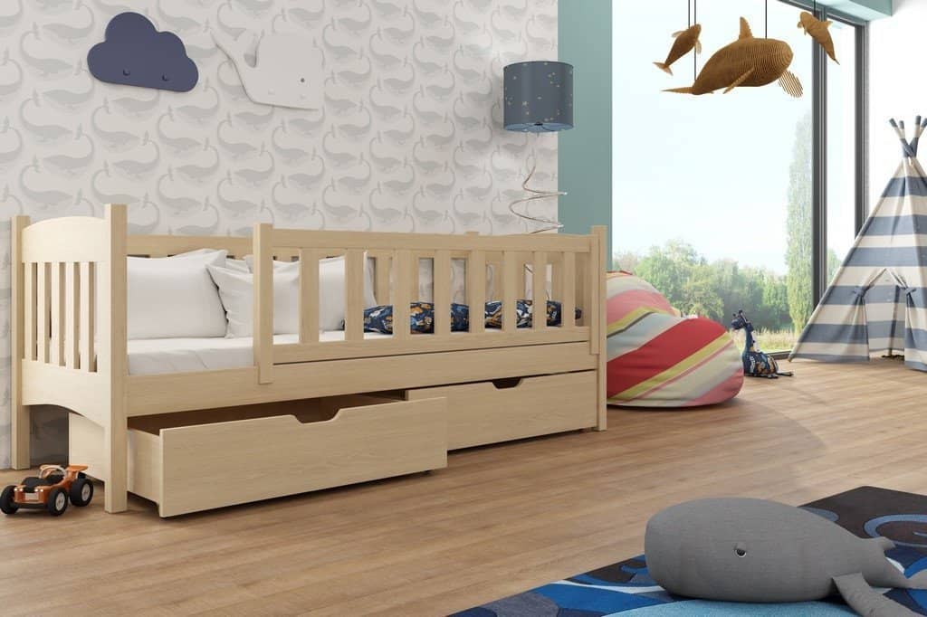 Wooden Single Bed Gucio with Storage - Image 6