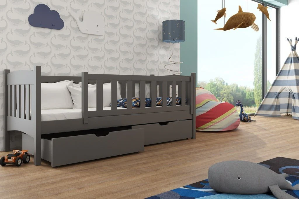 Wooden Single Bed Gucio with Storage - Image 8