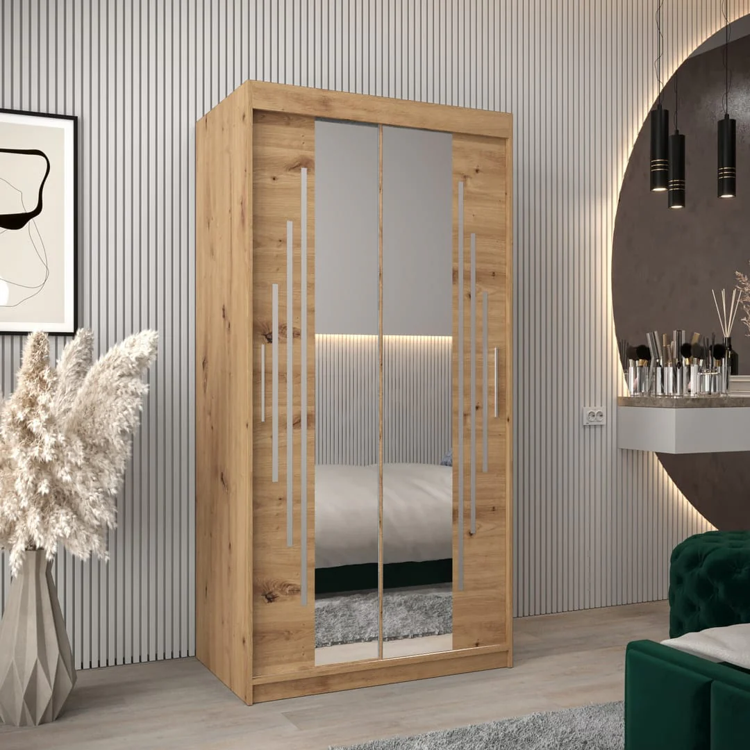 York I Sliding Door Wardrobe 100cm - Image 5