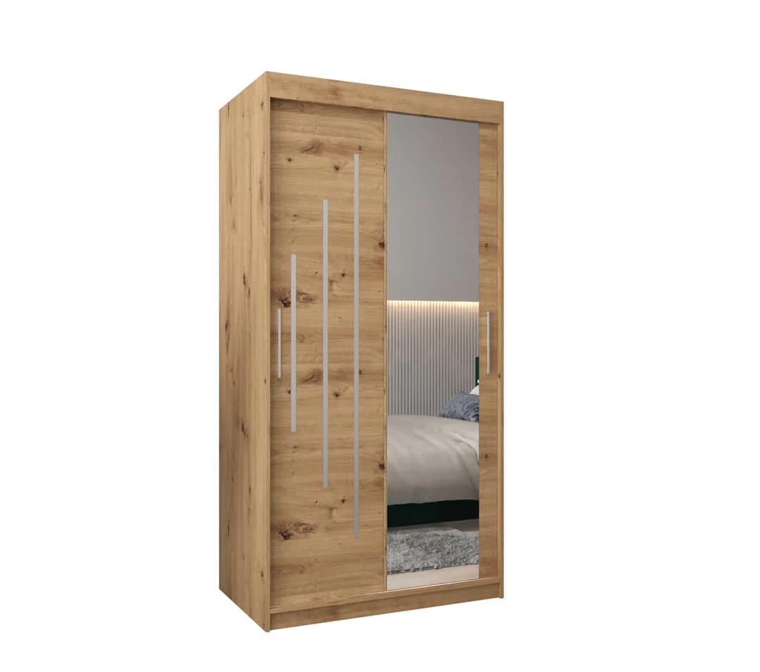 York II Sliding Door Wardrobe 100cm - Image 10