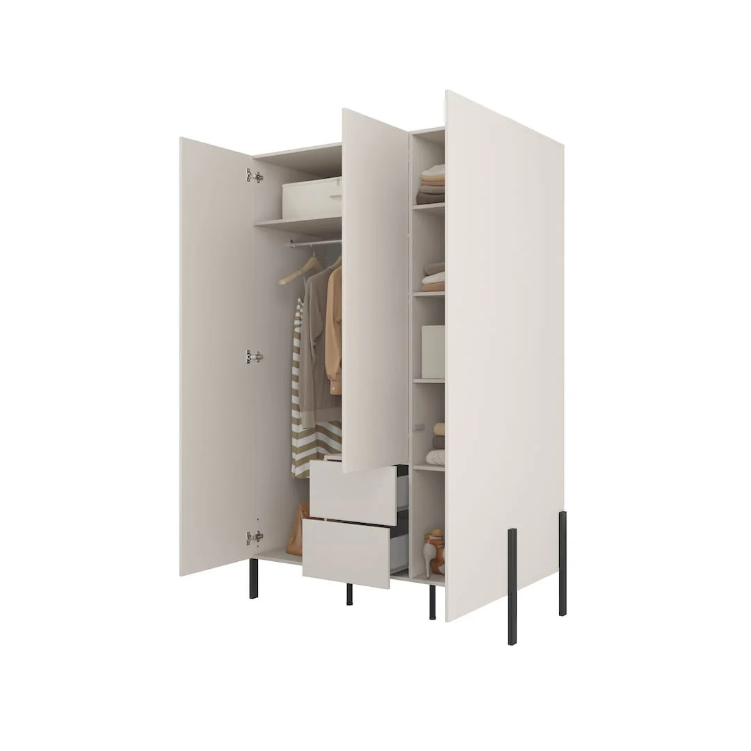 Yukon Hinged Door Wardrobe 139cm - Image 2